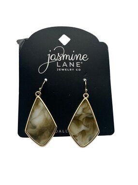 Jasmine Lane Women’s Gold-Tone Drop Dangle Earrings With Resin Marbling